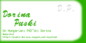 dorina puski business card